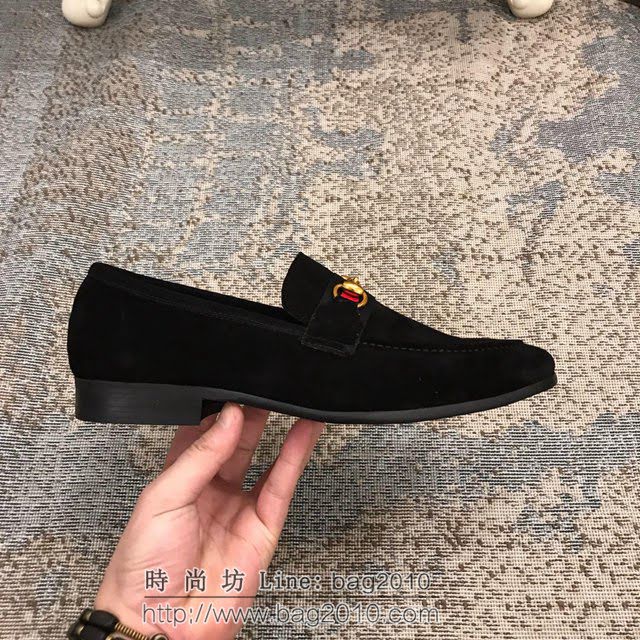 GUCCI男鞋 專櫃最新款 古馳正裝皮鞋 磨砂牛皮 Gucci男士休閒皮鞋  hdnx1296